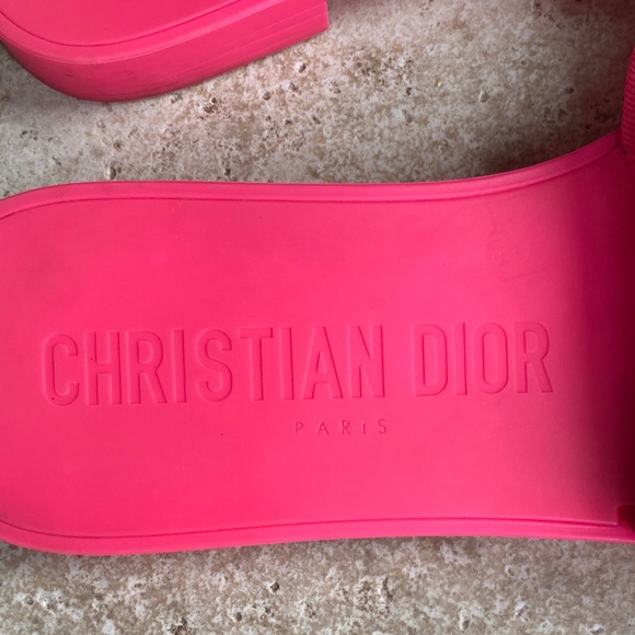 Dior Bright Pink Slide Sandals - Picture 10 of 16